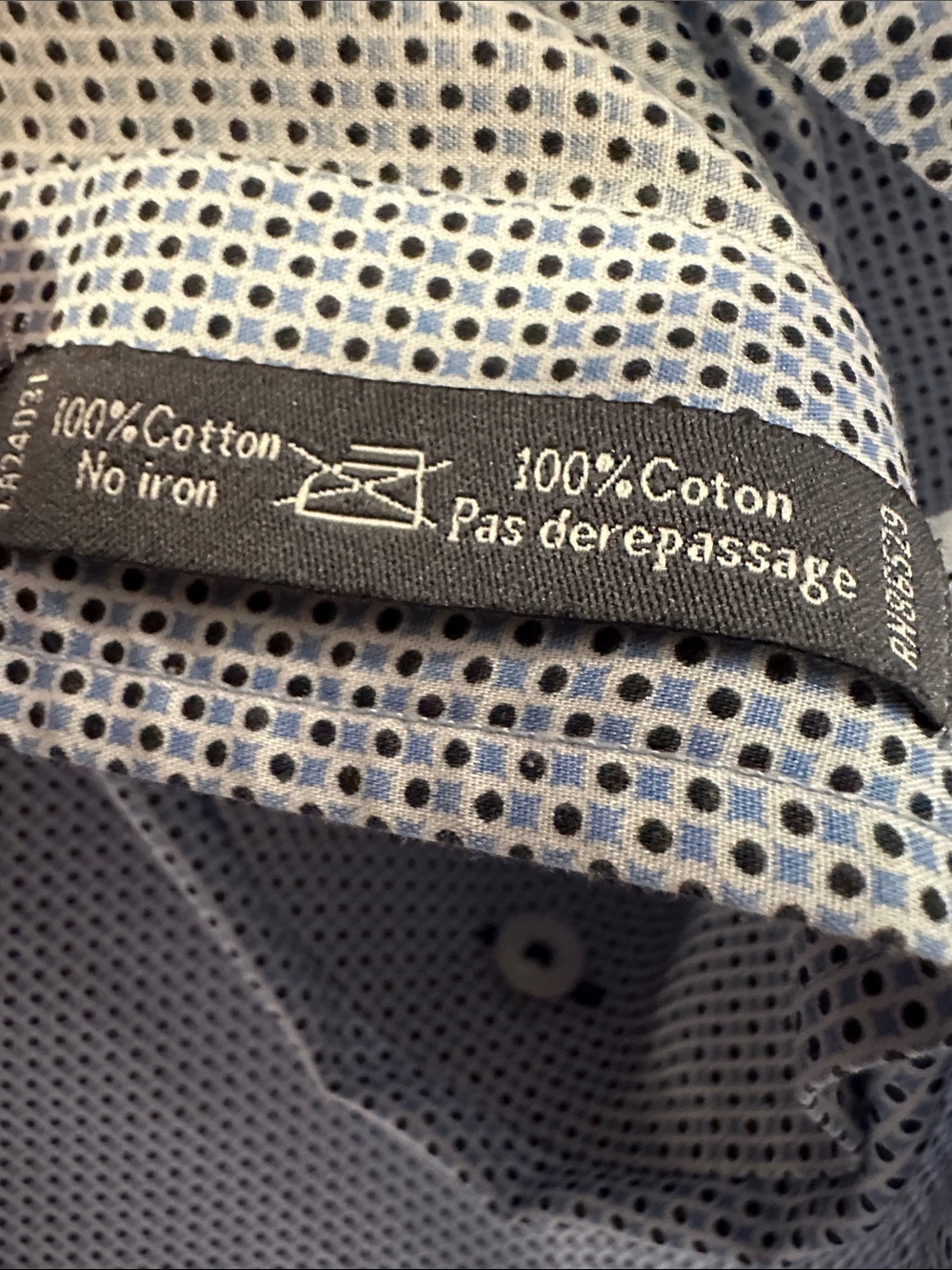 LEO CHEVALIER Designer Men's Light Blue Patterned Button-Down Dress Shirt SZ L - Picture 6 of 13